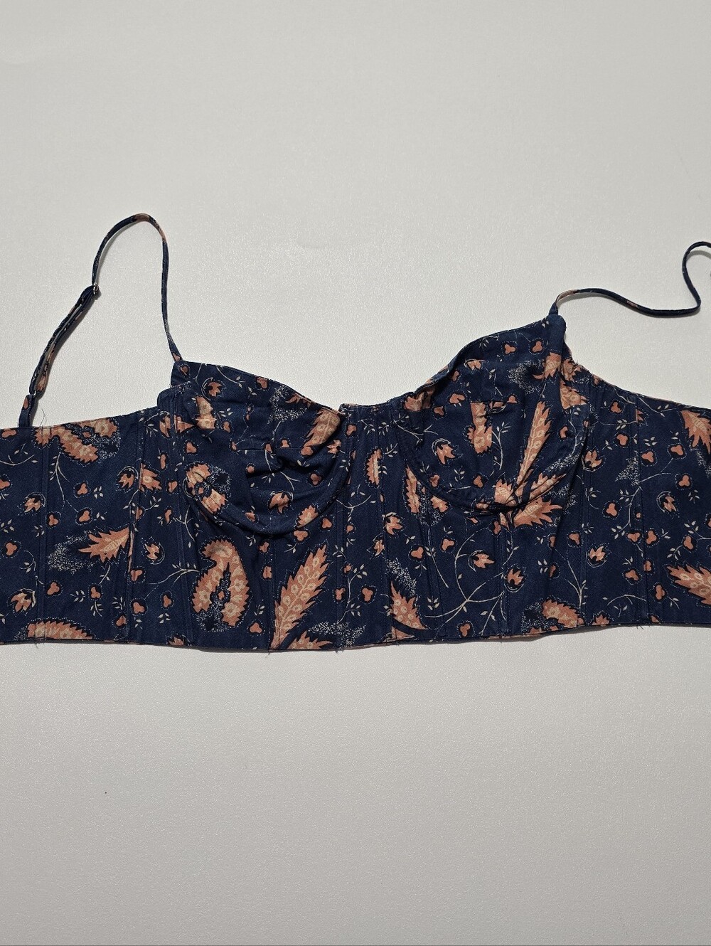Polo Ralph Lauren Printed Bustier Top Sweetheart Sleeveless Pull On Size 2 - Picture 8 of 11